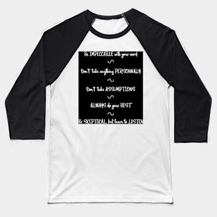 The Toltec Agreements Baseball T-Shirt